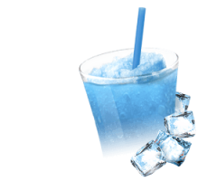 Suroviny na ľadovú drť a frappé - modrá malina