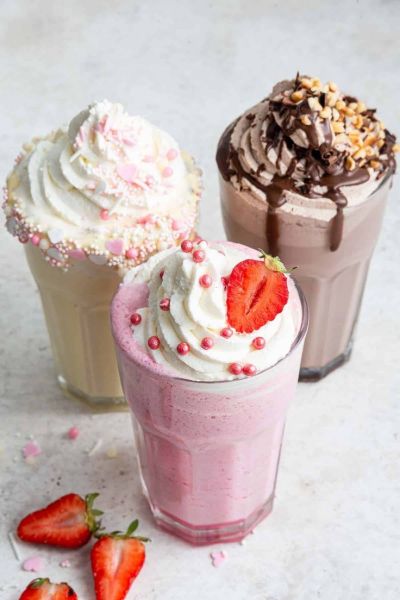 Prášková zmes na výrobu milkshake