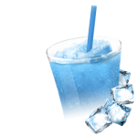 Suroviny na ľadovú drť a frappé - modrá malina